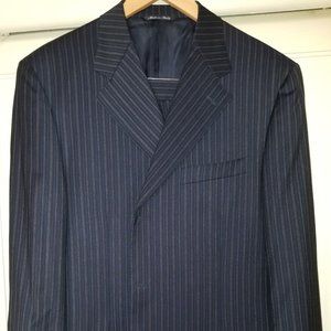Canali Italian Luxury Blue Striped Suit
